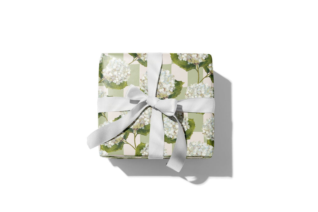 100% Recycled Double-Sided Wrapping Paper 'Poppies, Daisies & Hydrangeas' - Honest Paper - 5061008170411