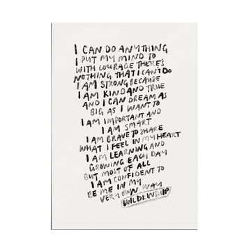 'I Can Do Anything' Affirmations Art Print - Honest Paper - 26925