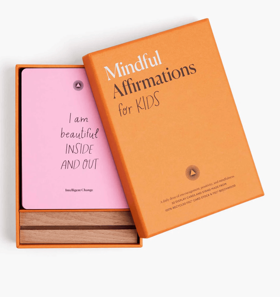 Mindful Affirmations Cards & Wood Stand - for Kids - Honest Paper - 2234262