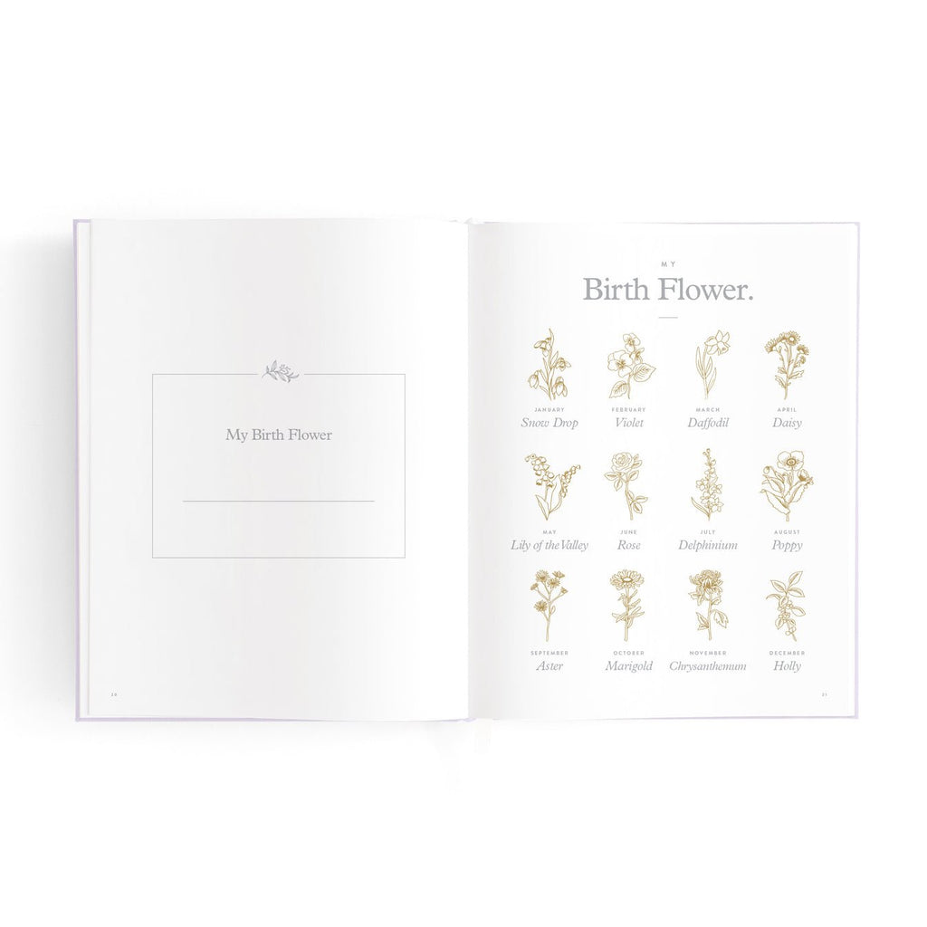 Mini Baby Book with 'Lilac' Linen Hardcover - Honest Paper - 2235591