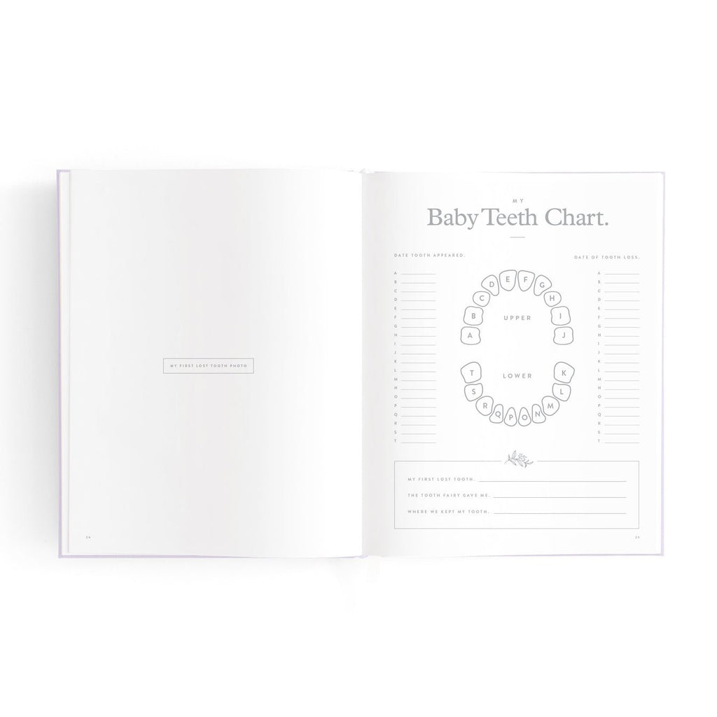 Mini Baby Book with 'Lilac' Linen Hardcover - Honest Paper - 2235591