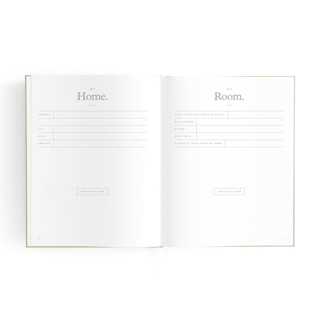 Mini Baby Book with 'Sage' Linen Hardcover - Honest Paper - 2235590