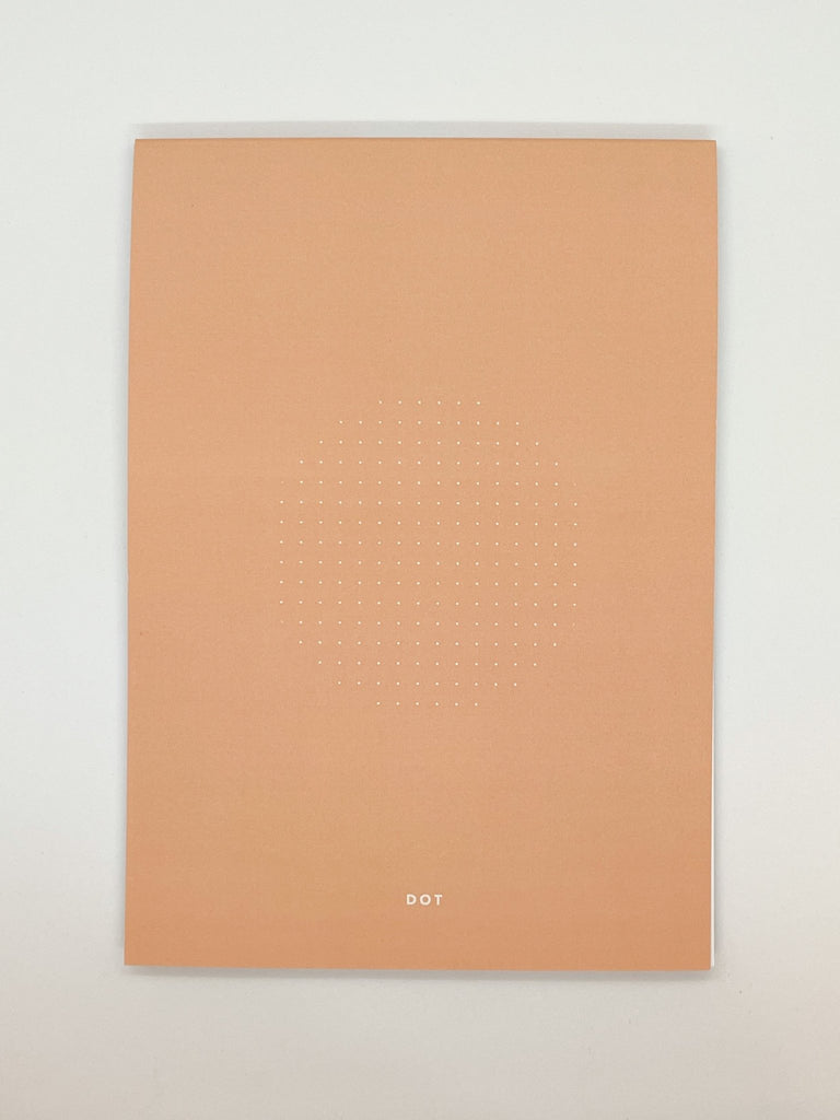Peach 'Dot' A5 Covered Dot Grid Notepad - Honest Paper - 30605