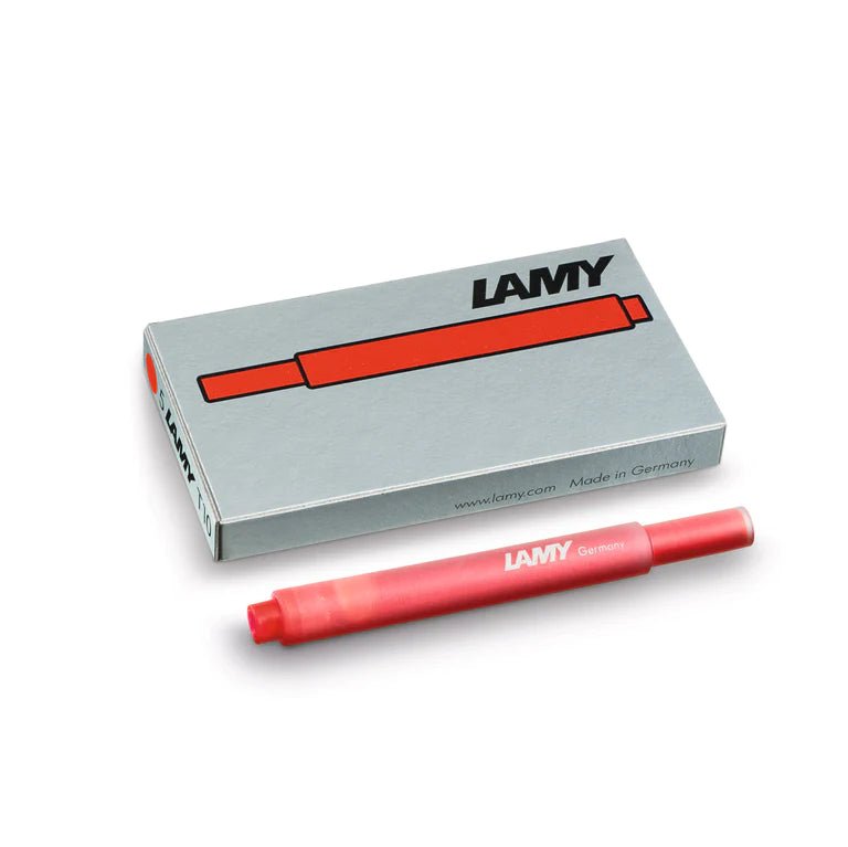 'Red' LAMY T10 Fountain Pen Ink Cartridges (5pk) - Honest Paper - 4014519020769