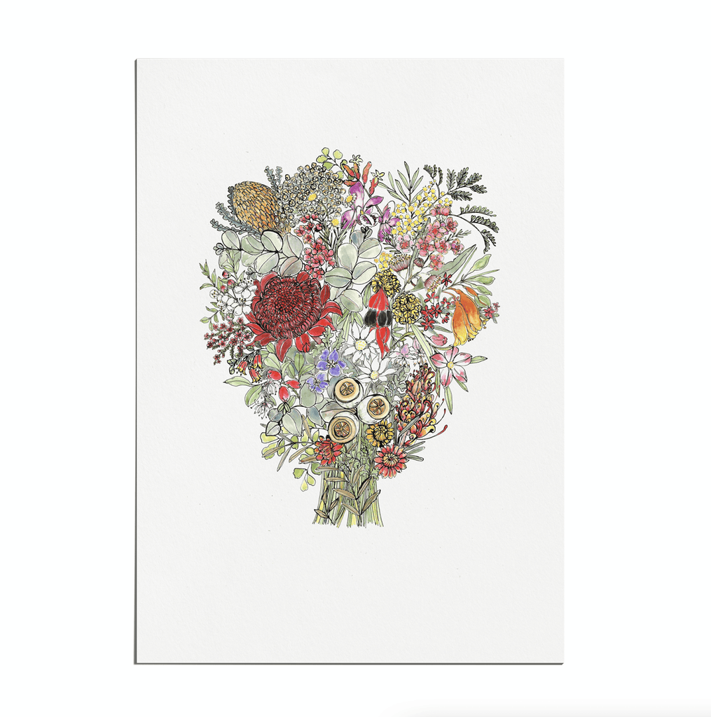 'Twenty-one Australian Wild Flowers' Colour Print - Honest Paper - 2234742