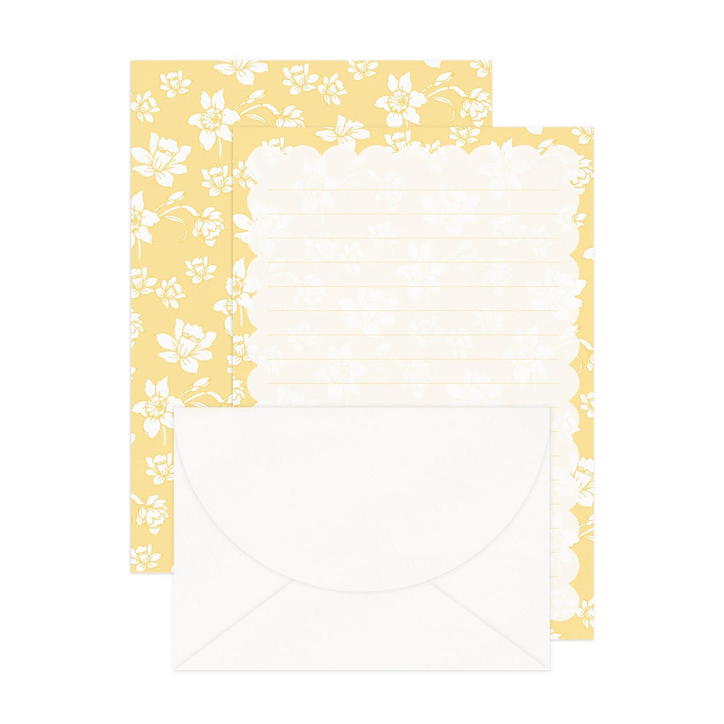 'Yellow Daffodils' Lined Letter Writing Stationery Set - Honest Paper - 26463