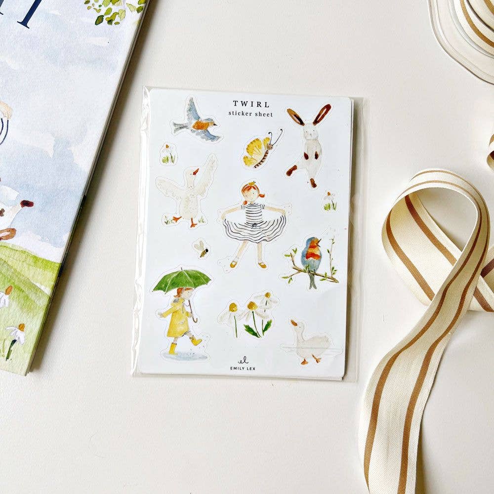 emily lex | ‘Twirl’ Sticker Sheets – Honest Paper