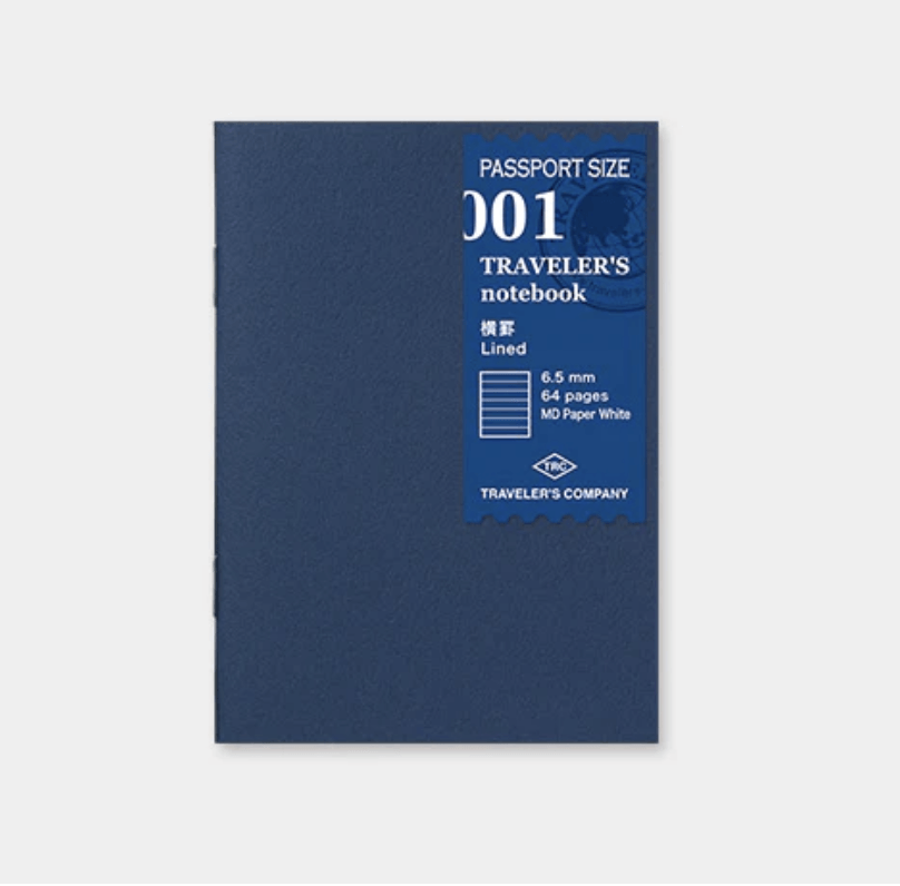 '001 Lined' Passport Refill for 'Traveler's Notebook' - Honest Paper - 4902805143684