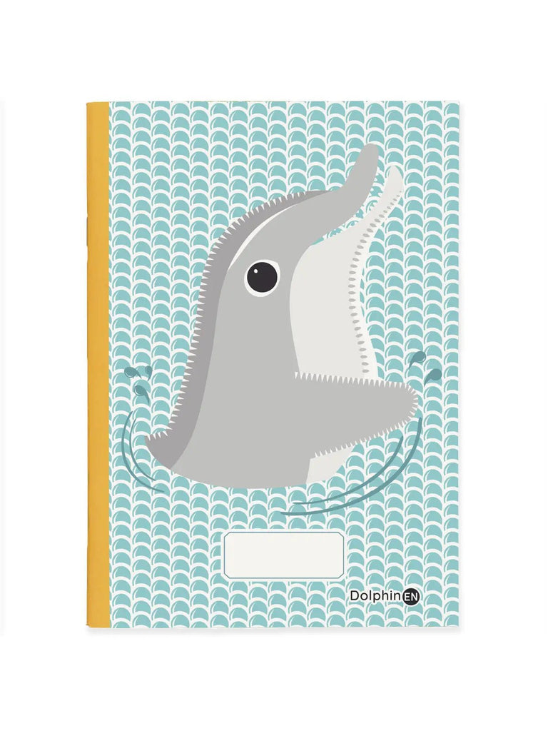 A5 Recycled Notebook 'Dolphin' - Honest Paper - 3700679729864
