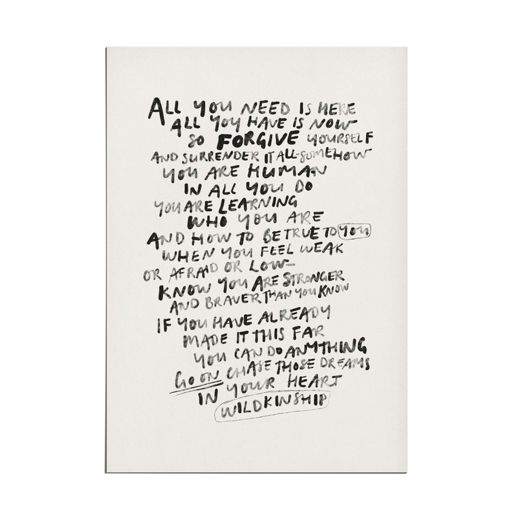 ‘All You Need is Here’ Art Print - Honest Paper - 2233147