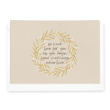 'As You Begin Your Marriage Adventure' Greeting Card - Honest Paper - 31142