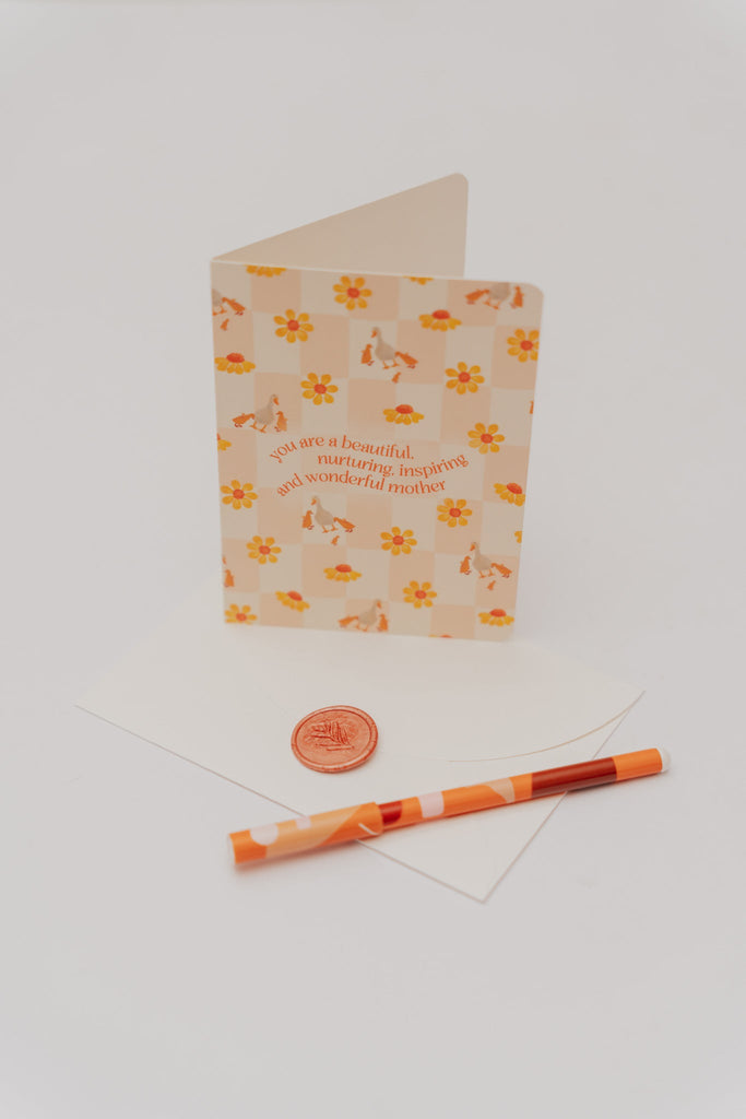 'Beautiful, Nurturing' Mother Duck Greeting Card - Honest Paper - 5061008170268
