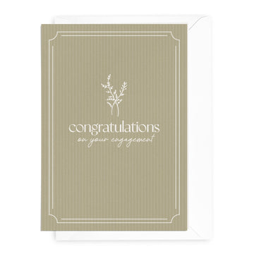 Botanical 'Congratulations on Your Engagement' Greeting Card - Honest Paper - 22980