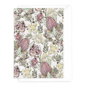 'Floriography no.1' Pattern Blank Card - Honest Paper - 2232322