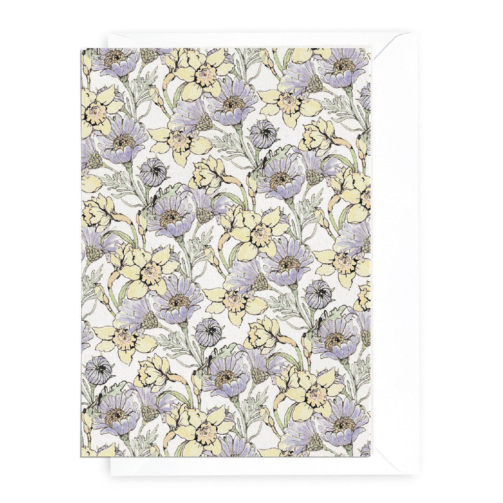'Floriography no.2' Pattern Blank Card - Honest Paper - 2232323
