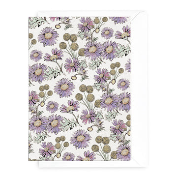 'Floriography no.3' Pattern Blank Greeting Card - Honest Paper - 2232326