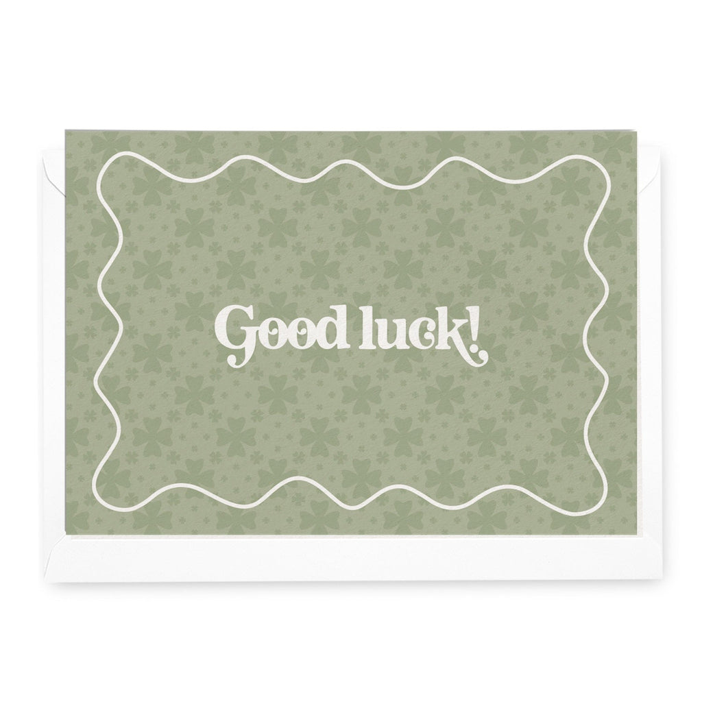 'Good Luck' Clover Greeting Card - Honest Paper - 31139