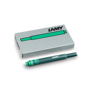 'Green' LAMY T10 Fountain Pen Ink Cartridges (5pk) - Honest Paper - 4014519123972