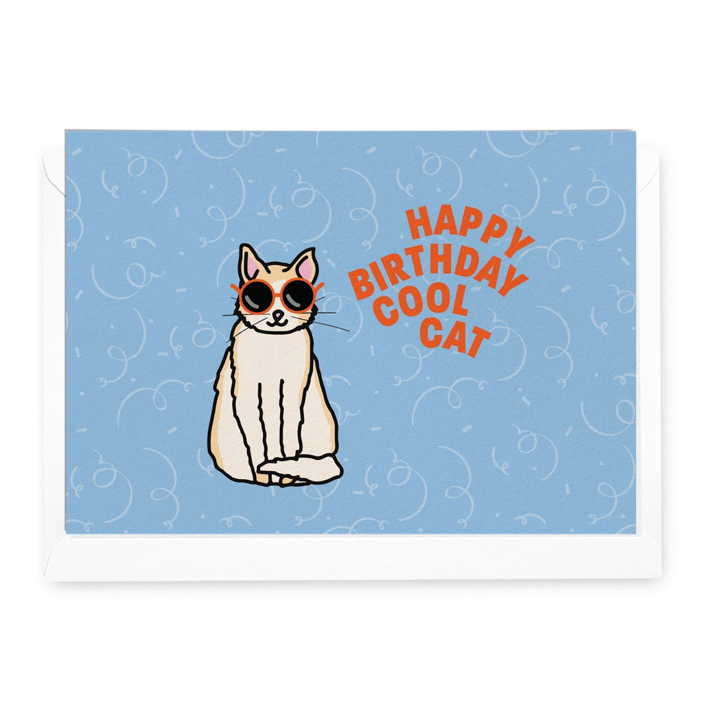 'Happy Birthday Cool Cat' Greeting Card - Honest Paper - 2234930