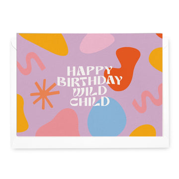 'Happy Birthday Wild Child' Shapes Greeting Card - Honest Paper - 2234935