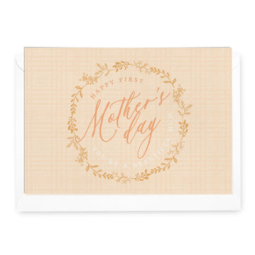 'Happy First Mother's Day' Fine Botanicals Wreath Greeting Card - Limited Stock - Honest Paper - 21858