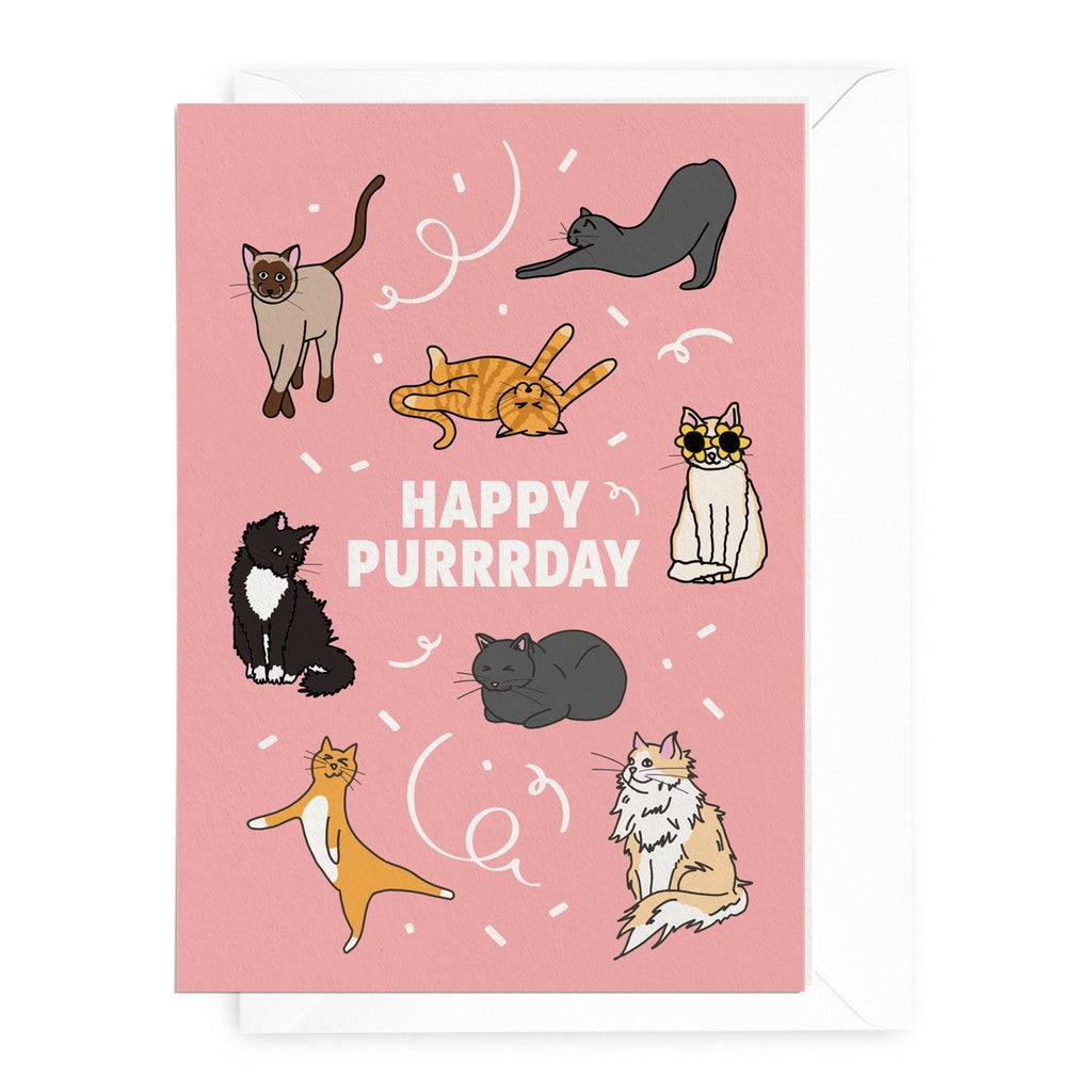 'Happy Purrrday' Cats Greeting Card - Honest Paper - 2234931