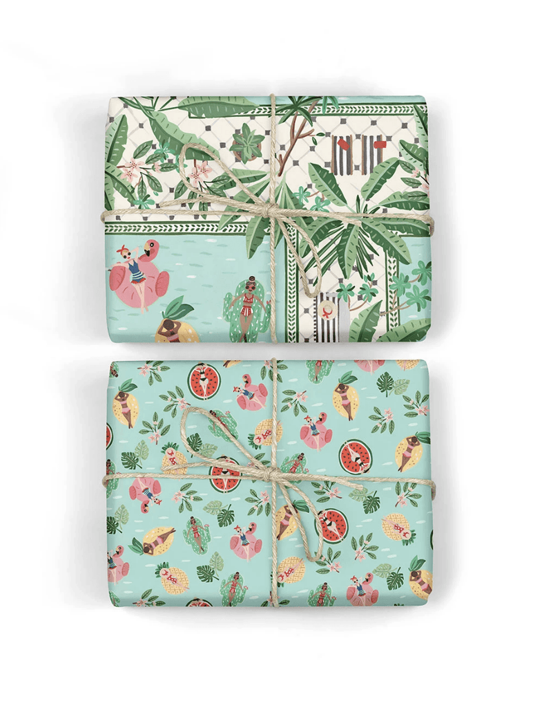Hoglet & Co. 'Summer Girls / Miami' Double-Sided Gift Wrap - Honest Paper - 21782