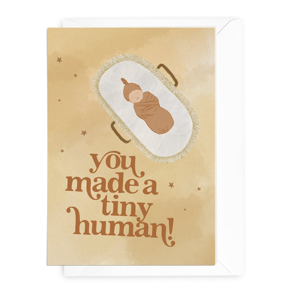 'Hooray! You Made a Tiny Human' New Baby Greeting Card - Honest Paper - 31350