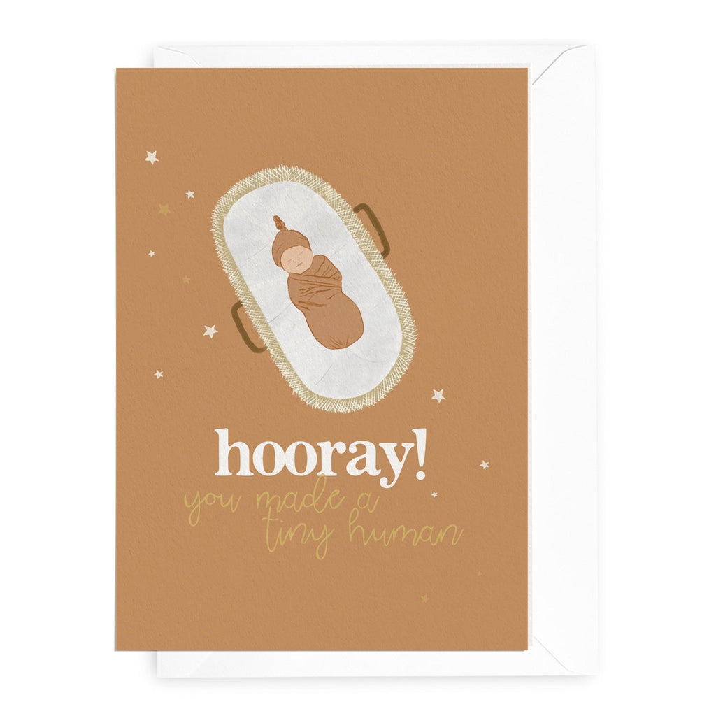 'Hooray! You Made a Tiny Human' New Baby Greeting Card - Honest Paper - 31351