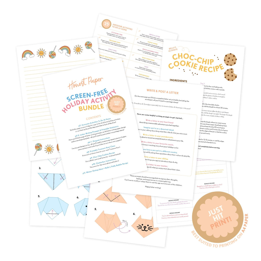 Instant-Download 'Screen-Free Holiday Activity' Bundle (Printable PDF) - Honest Paper - 2236017