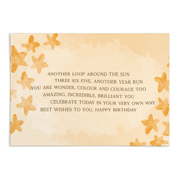 'Loop Around the Sun' Stars Greeting Card - Honest Paper - 20317