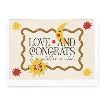 'Love & Congrats' Luma Greeting Card - Honest Paper - 5061008170169