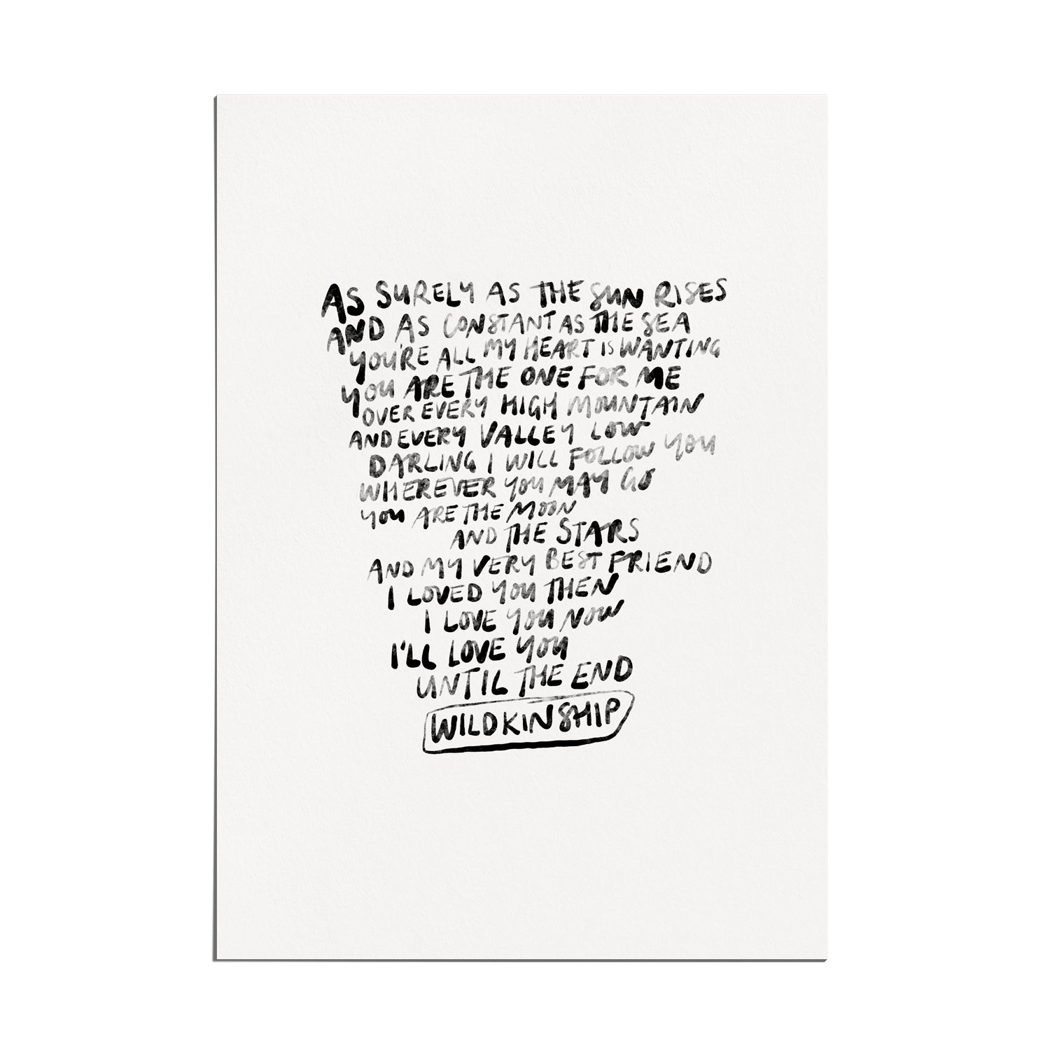 I Love You Until The End Love You Until the End' Art Print – Honest Paper