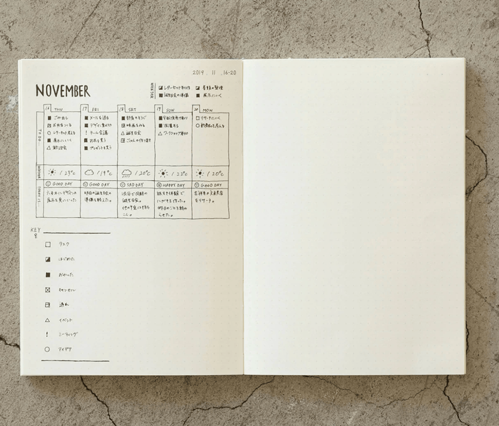 MD Paperback Notebook Dot Grid - Honest Paper - 4902805152594