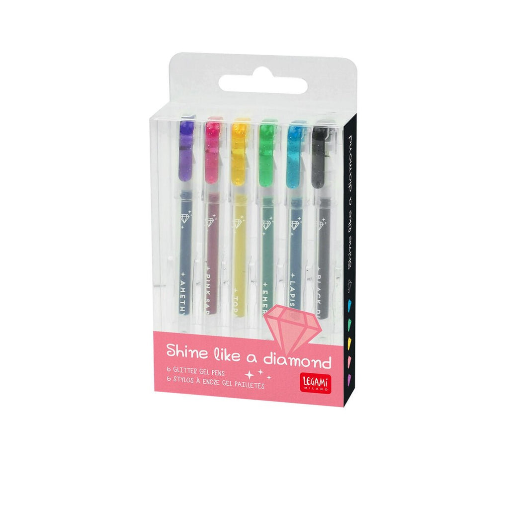 Mini Glitter Gel Pens (6 pk) - Honest Paper - 8051739306927
