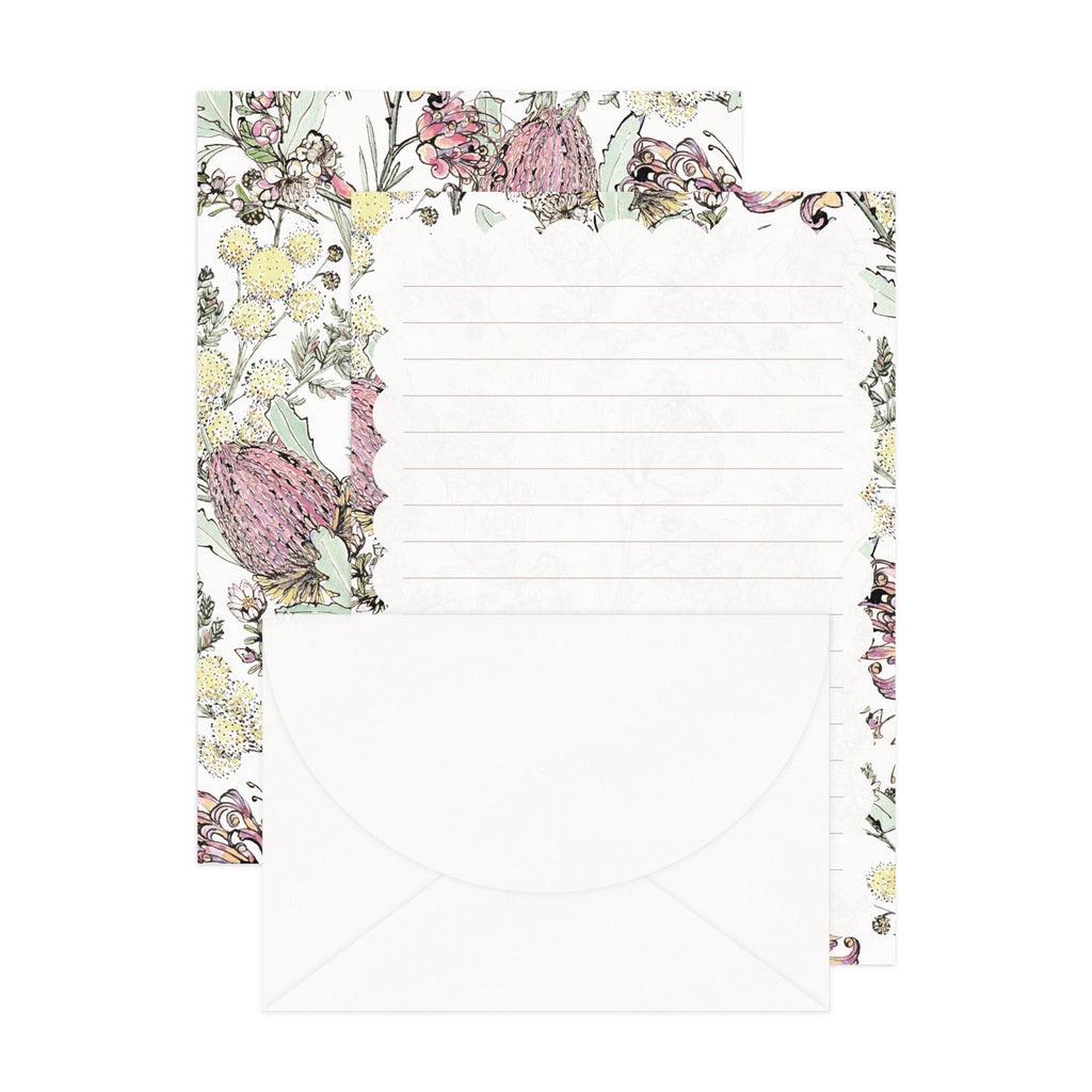 'Native Floral' Lined Letter Writing Stationery Set - Honest Paper - 20230