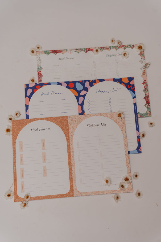 Native Floral 'Meal Plan & Shopping List' Magnetised A4 Notepad - Honest Paper - 2234970