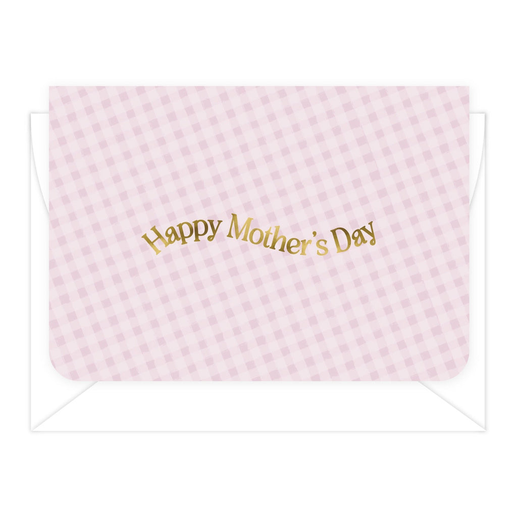 NEW 'Happy Mother's Day' Lilac Gingham Greeting Card - Honest Paper - 5061008170343