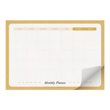 Ochre Composition 'Monthly Plan' A4 Notepad - Honest Paper - 2234975