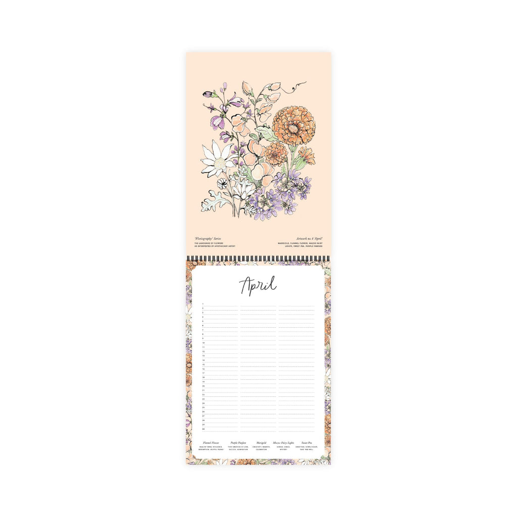 Perpetual Calendar with 'Floriography' by Apothecary Artist - Honest Paper - 2234710