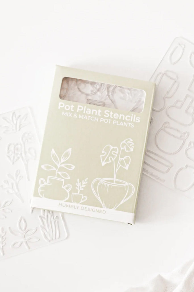 'Pot Plant' Mix & Match Stencils (2pk) - Honest Paper - 2235242