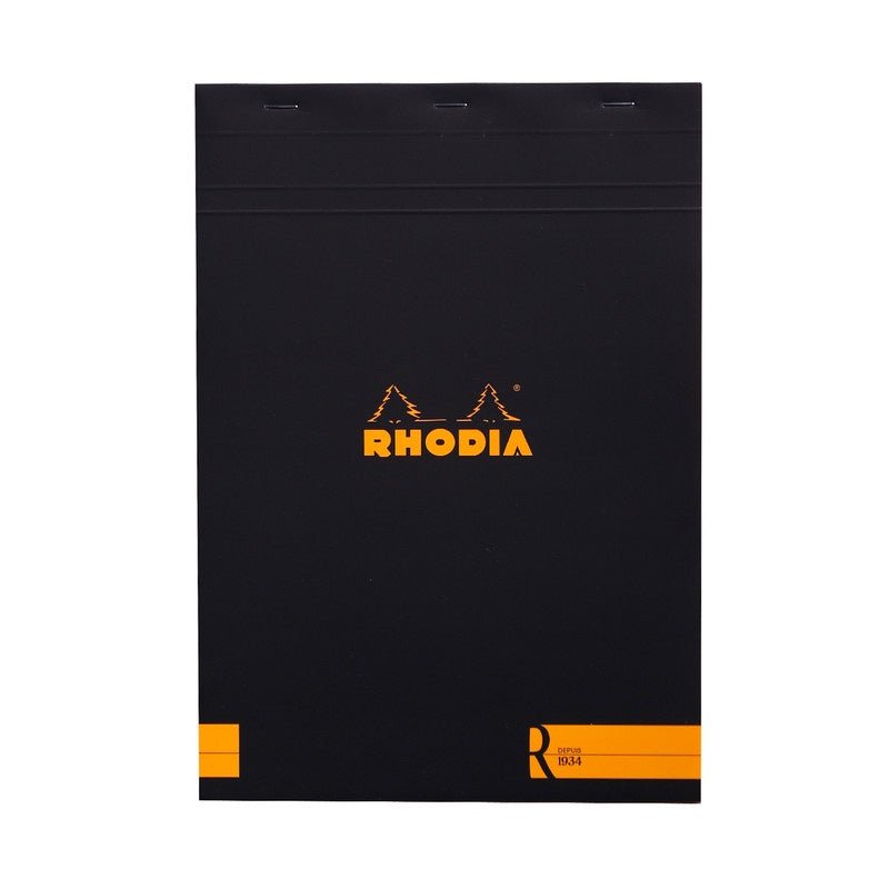 'Premium R' Black Rhodia Notepads - Honest Paper - 3037921620120
