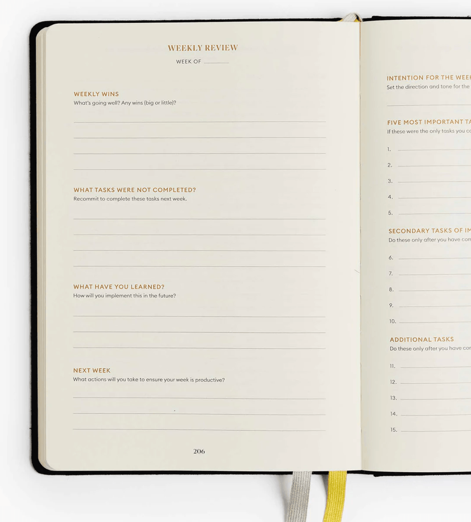 Productivity Planner - Black - Honest Paper - 2234257