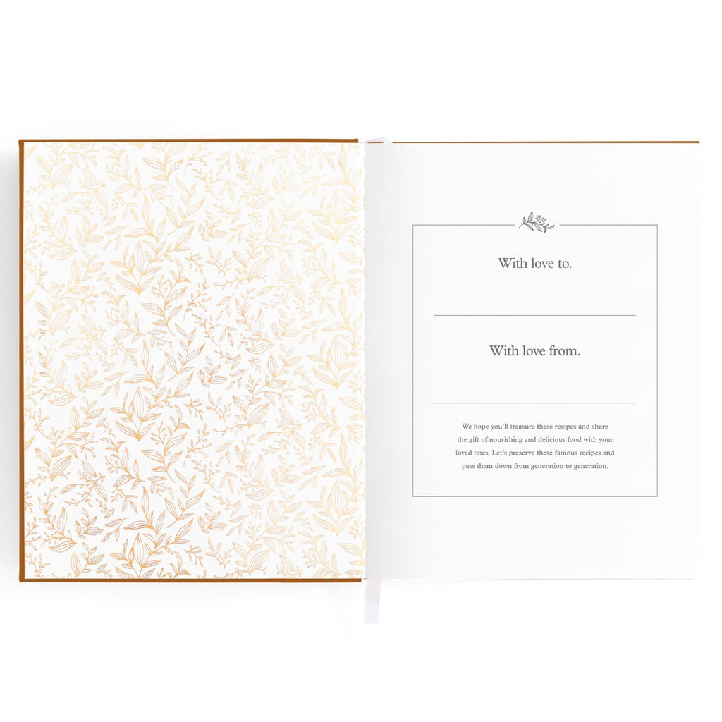 'Recipe' Book with Tumeric Linen Hardcover - Honest Paper - 23219