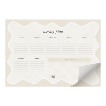 Scalloped 'Weekly Plan' A4 Notepad - Honest Paper - 32151