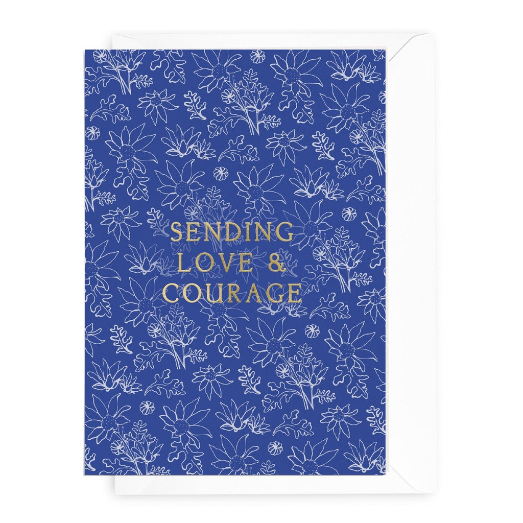 'Sending Love & Courage' Flannel Flowers Greeting Card - Honest Paper - 2232960