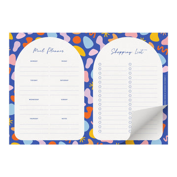 Shapes 'Meal Plan & Shopping List' Magnetised A4 Notepad - Honest Paper - 2234968