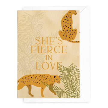 'She's Fierce In Love' Greeting Card *Last Chance* - Honest Paper - 18858