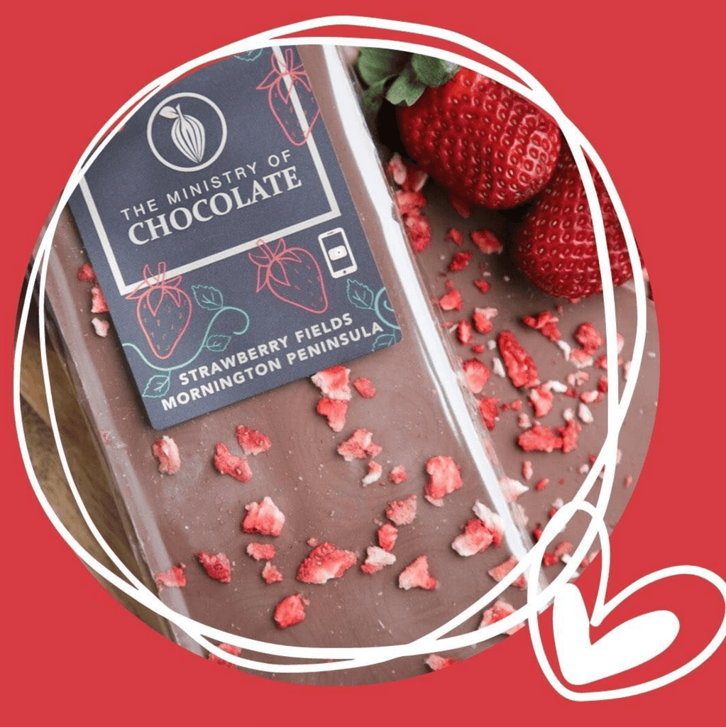 Strawberry Fields Handmade Milk Chocolate 100g - Honest Paper - 2235726