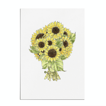 'Sunflower Bunch' Colour Print - Honest Paper - 2234743